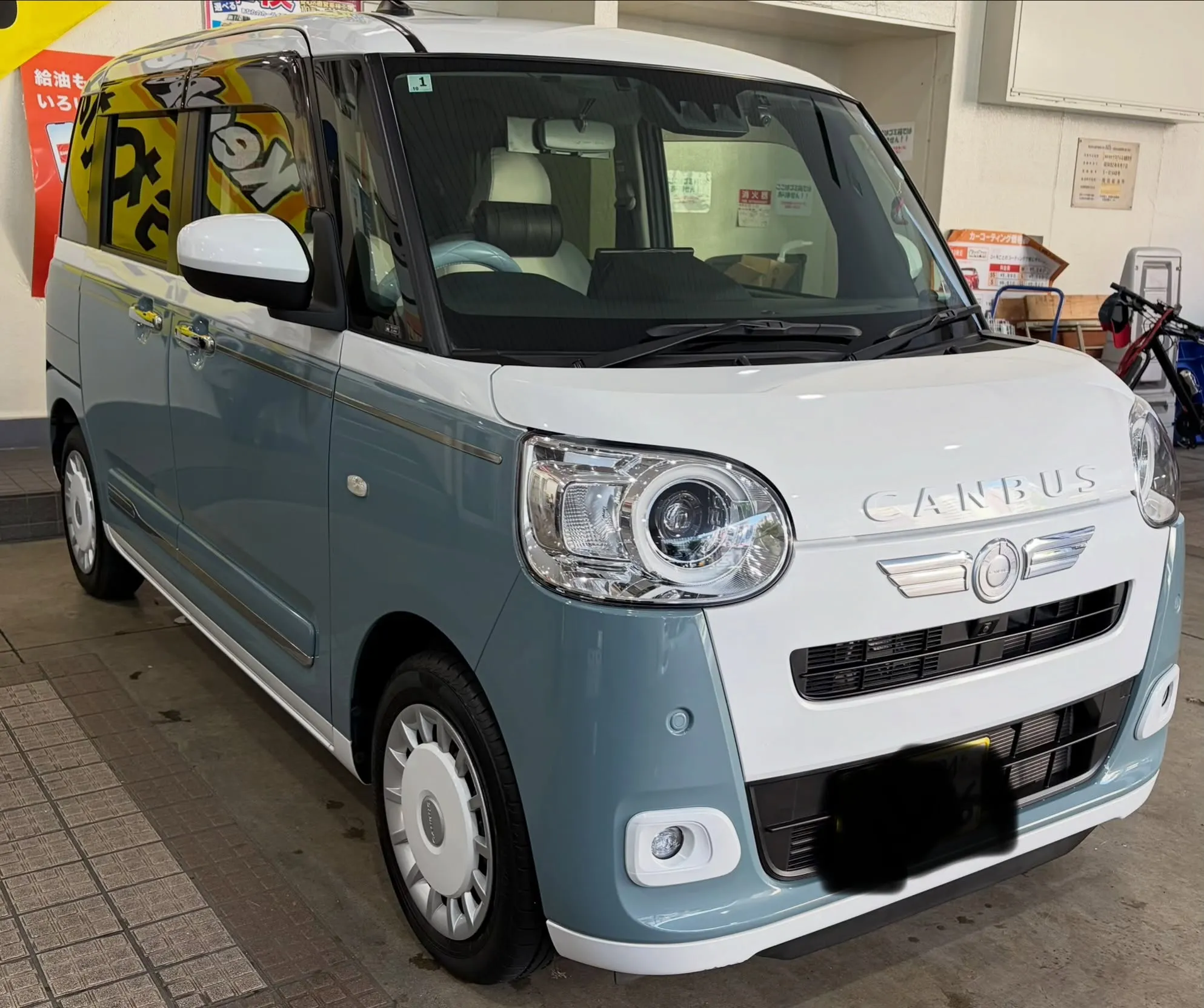 今回施工させて頂いたお車はダイハツムーブキャンバスです！✨
