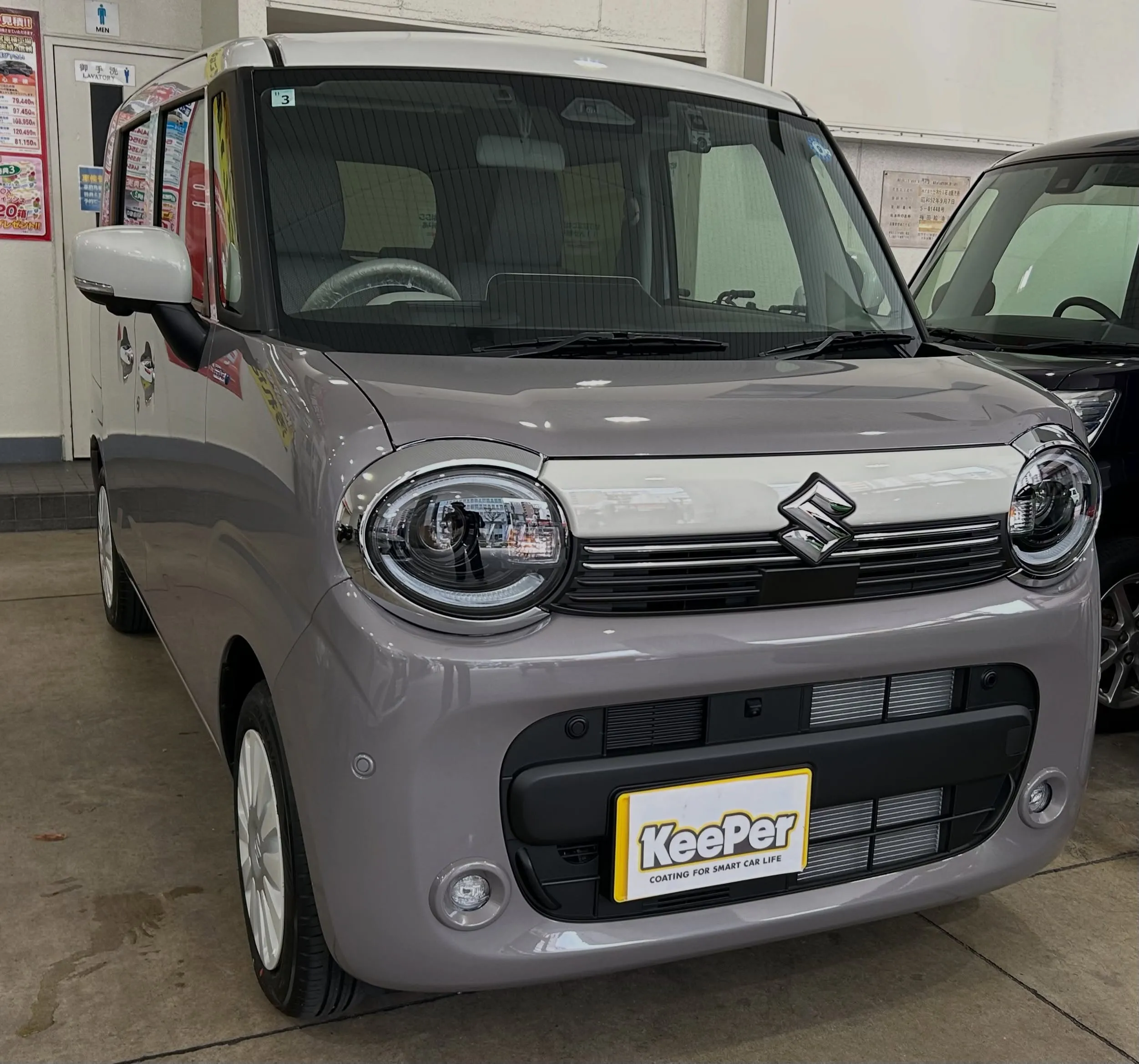 今回施工させて頂いたお車はスズキワゴンRスマイルです！✨